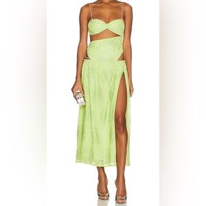 Revolve For Love & Lemons green Anna Maxi dress